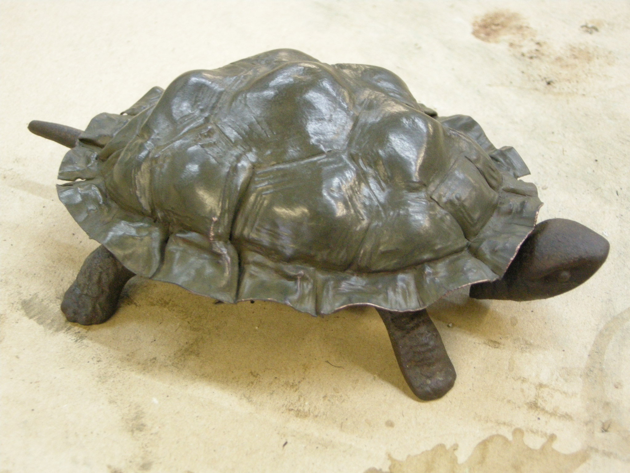 Tortoise table bell with   shell